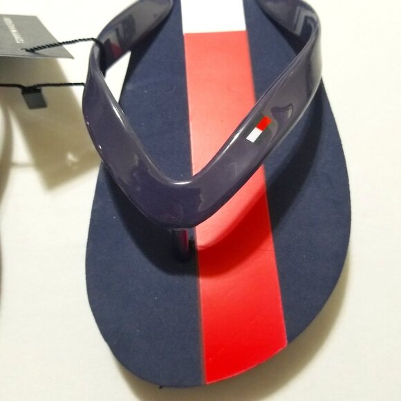 Tommy Hilfiger Flip Flop Kids Sandals Rubber Foam Logo Flag Colorblock NWT - Picture 2 of 5